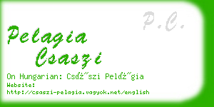 pelagia csaszi business card